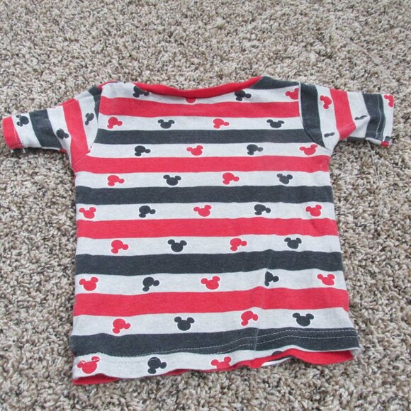 Disney Mickey Mouse Pajama Shirt Boys‎ Size 24M Red Black Short Sleeve Pullover - Picture 3 of 3